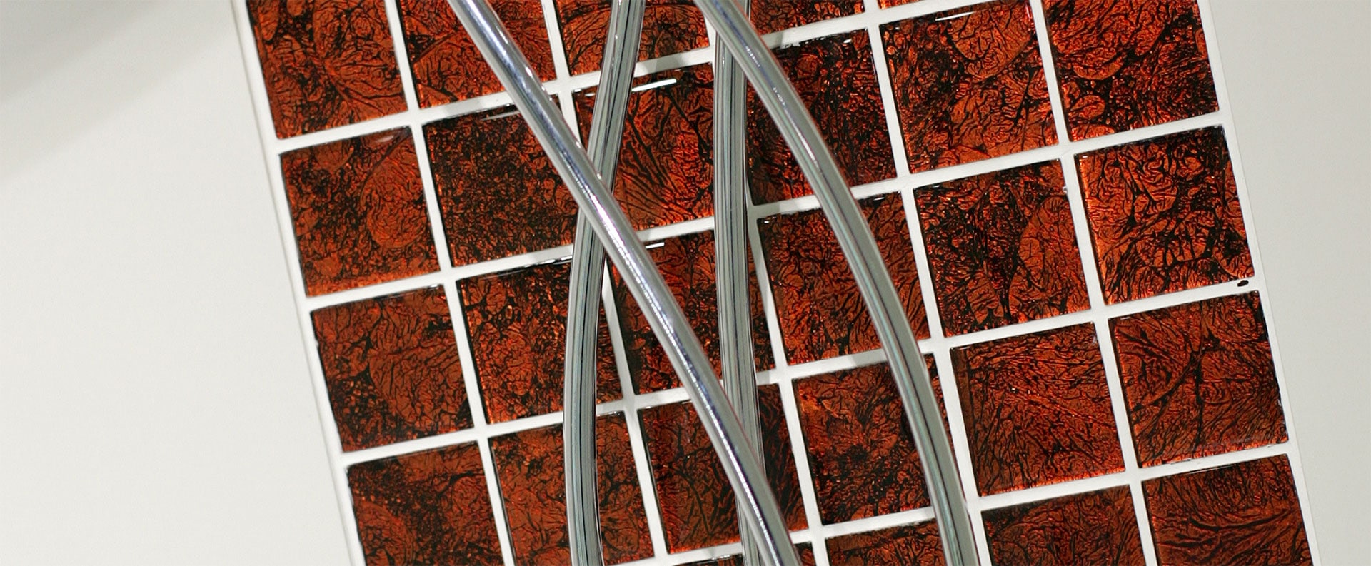 Coloured mosaic tiles