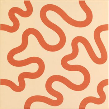 Abstract Drac Rojizo Patterned Tile