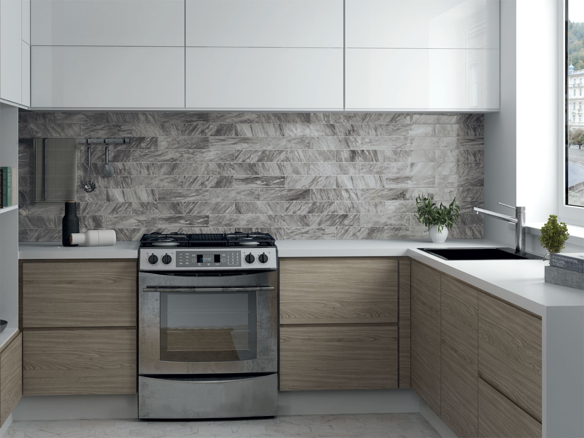 kitchen wall tiles marble effect