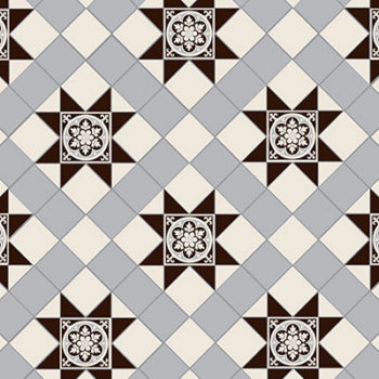 Victorian Floor Tile Pattern - Blenheim 3 Colour