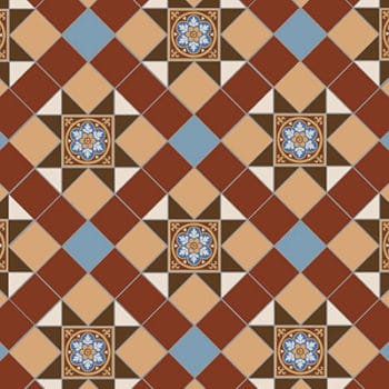 Victorian Floor Tile Pattern - Blenheim 5 Colour