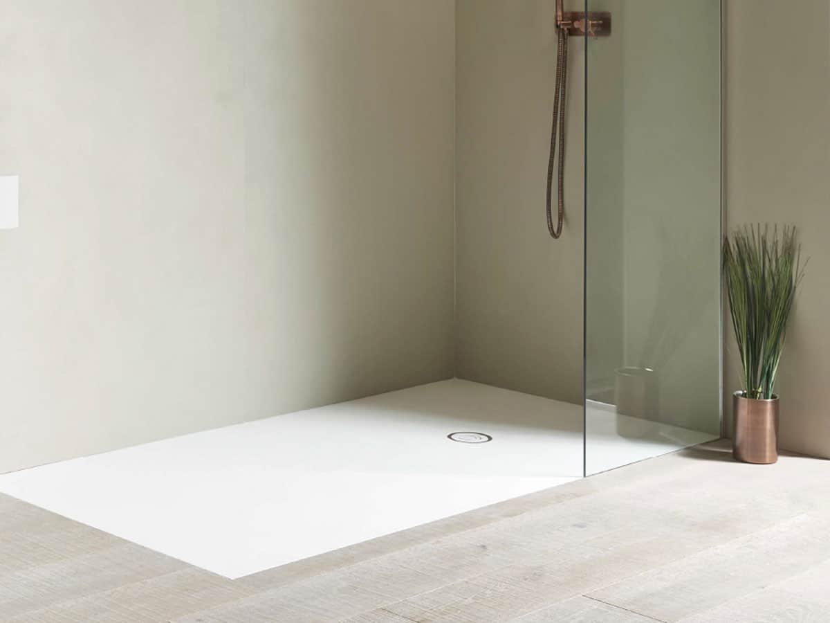 modern level access, stone resin shower tray
