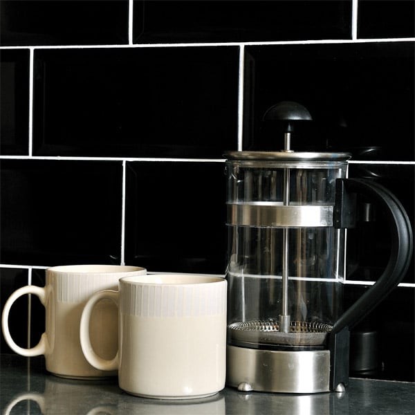 Stiges Metro Bevel Gloss Black 200x100mm - Image 5