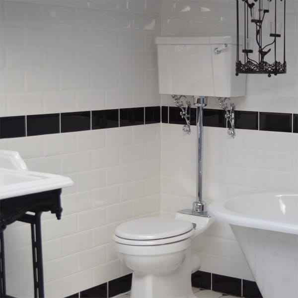 Stiges Metro Bevel Gloss White 200x100mm - Image 3