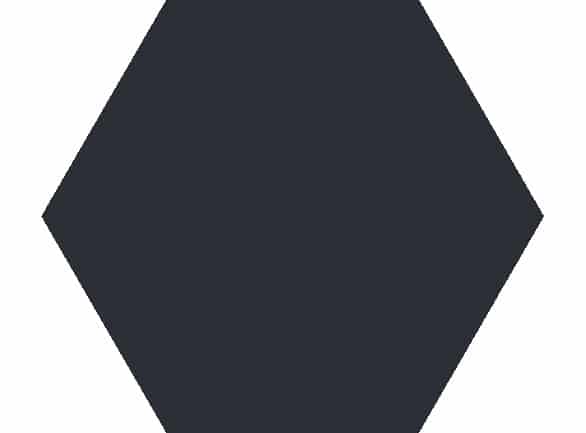 Olde English Floor Black Hexagon 127x127