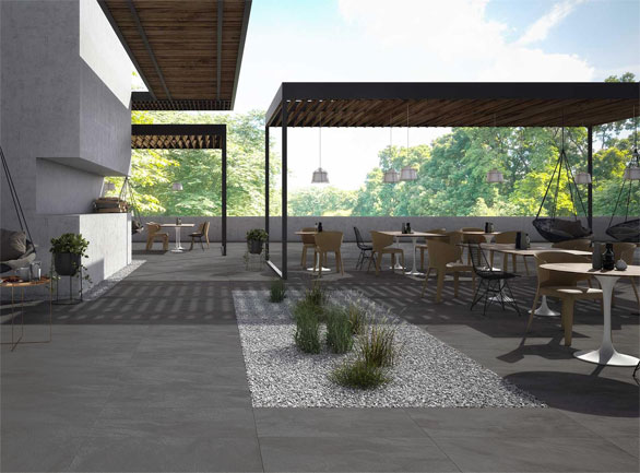 IT Rocks Coal Dark Grey 20mm Patio Tiles (600x600mm) - Image 2