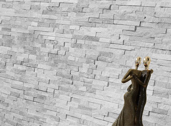 Split Face Cloud Grey Sparkle Wall Tiles - 100x360mm - Image 2