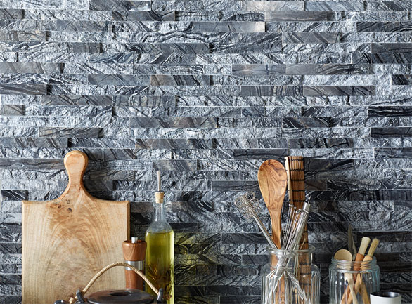 Split Face Zeus Nero Wall Tiles - 100x360mm - Image 2