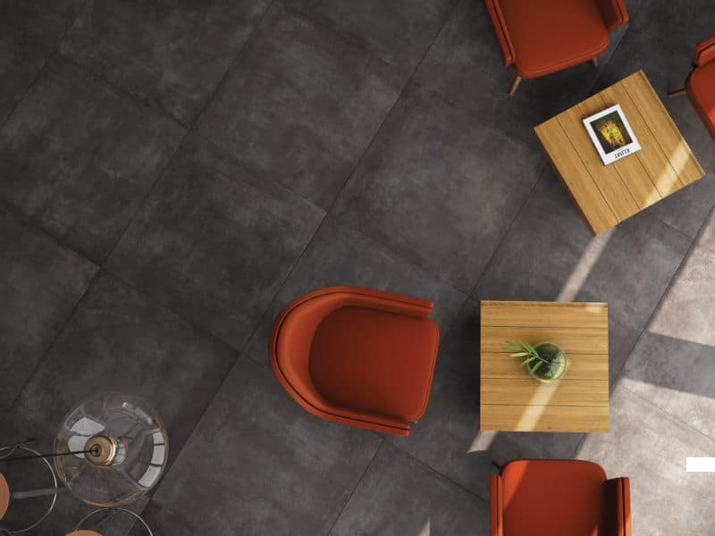 Flow Black 802x802 Floor Tile - Image 3