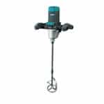 Electric handheld mixer for grout, adhesive, cement and other building materials