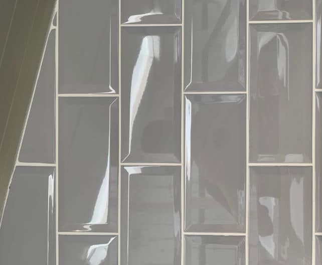 Stiges Bevel Gloss Grey 200x100mm - Image 2