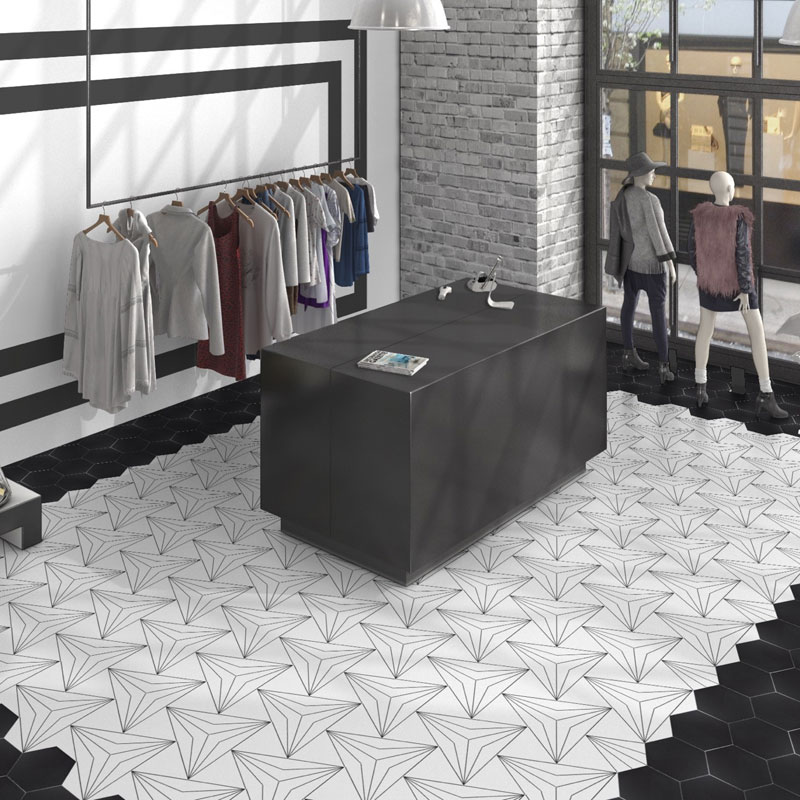 Hexagon Aster Blanco Wall & Floor Tile (250x220mm) - Image 4