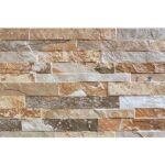 split face beige slate effect wall tiles