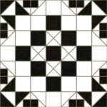 black and white victorian floor tile