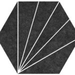 black hexagon tiles