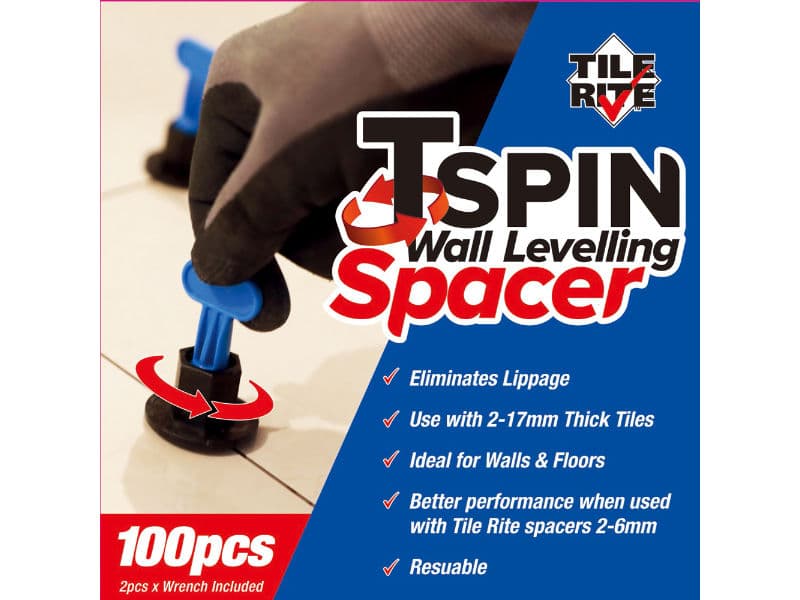 T-Spin Tile Leveling System - Tiles 2-17mm Thick - 100pcs - Image 2