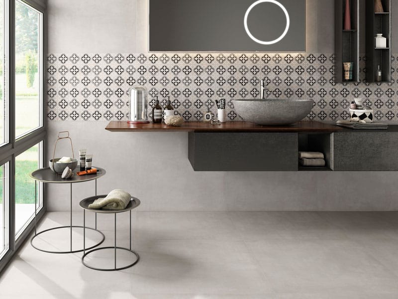 Flow White 802x802 Floor Tile - Image 2